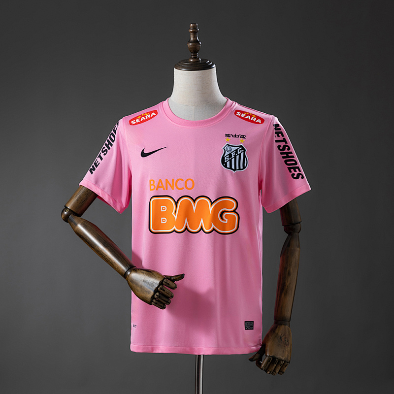 Camiseta retro rosa del Santos 12-13, tallas S-XXL